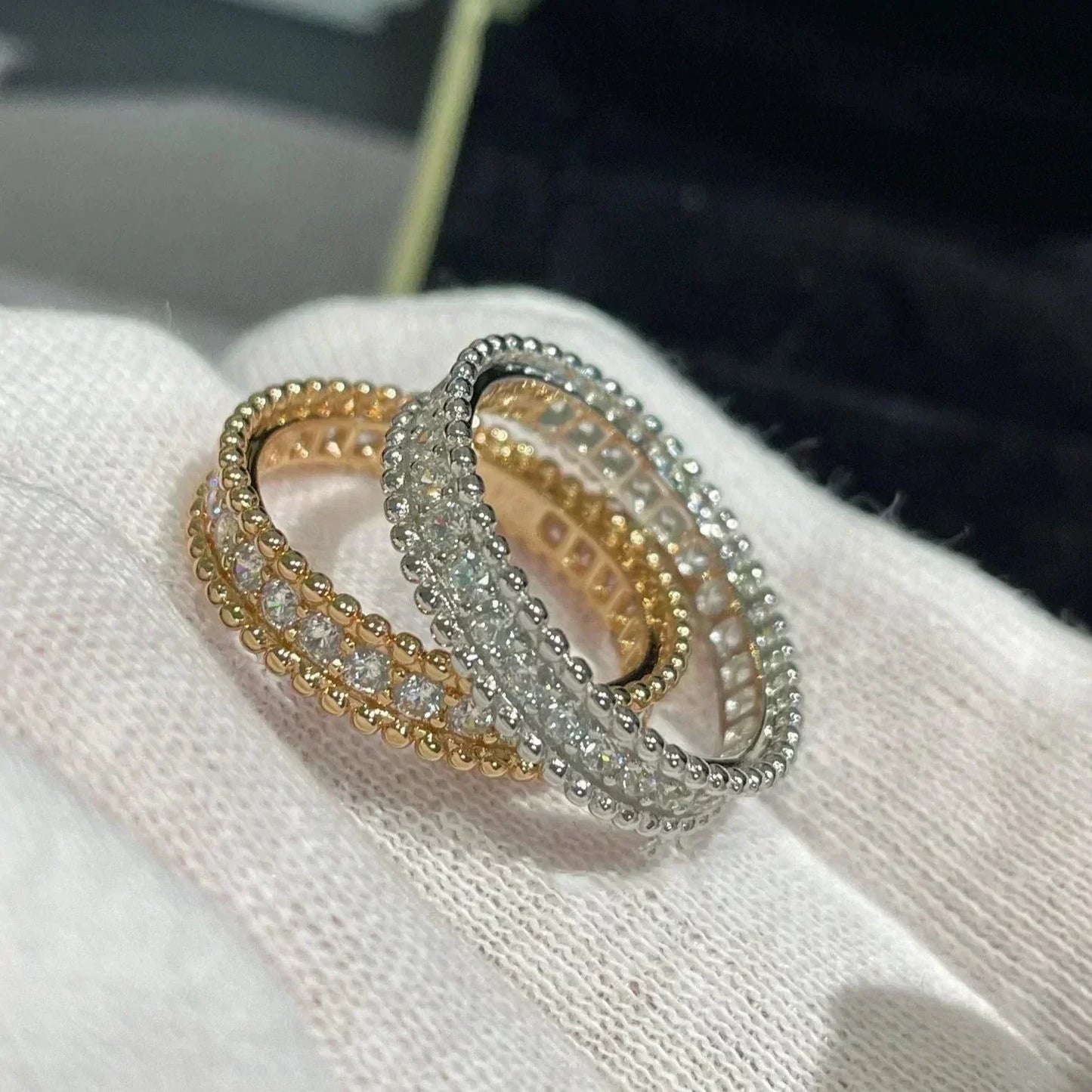 [Lumi Jewels]BAGUE PERLEE OR ROSE DIAMANT