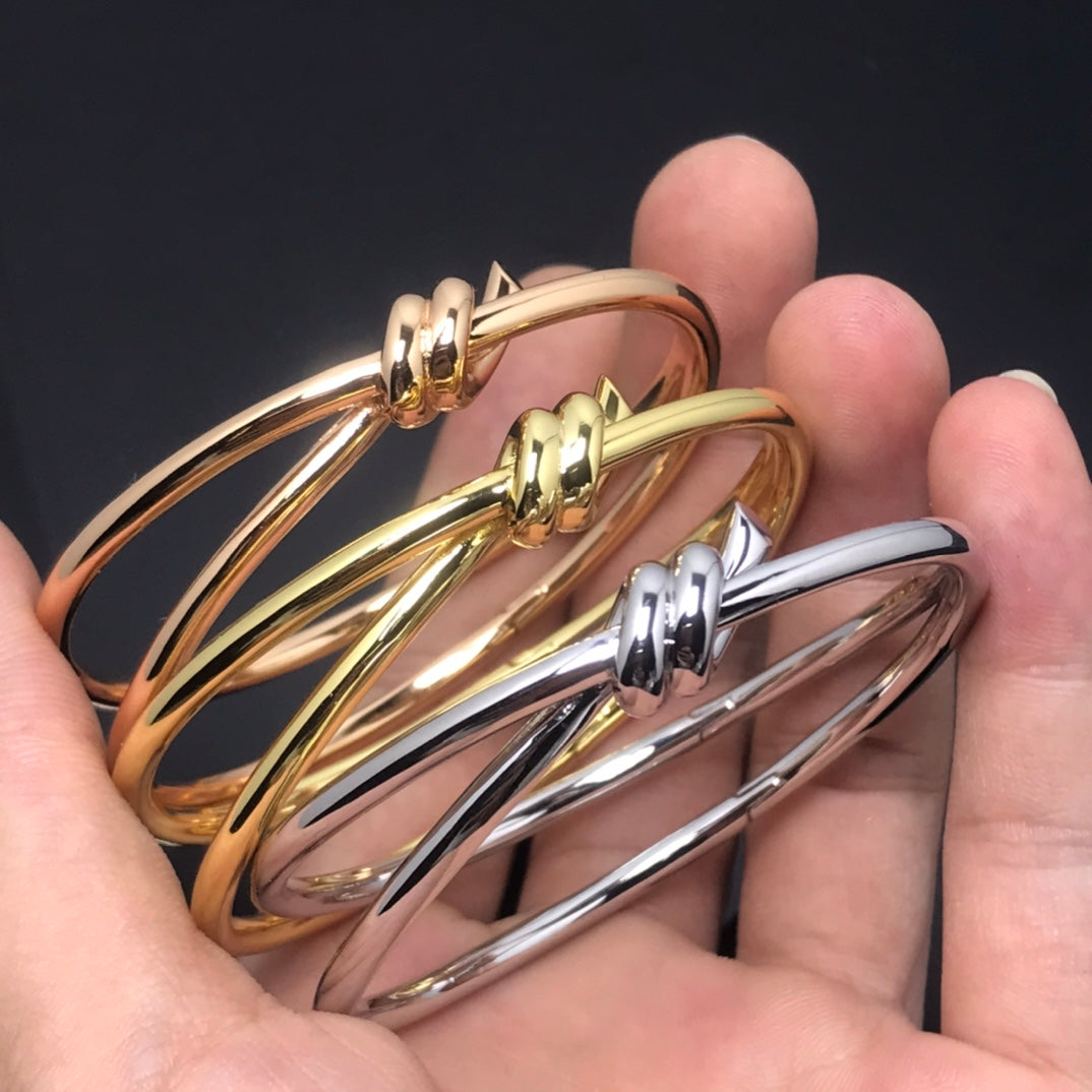 [Lumi Jewelry]KNOT DOUBLE ROWS BRACELET