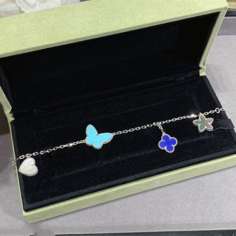 [Lumi Jewels]LUCKY SPRING SILVER BRACELET 4 MOTIF