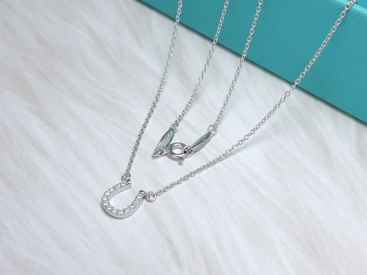 [Lumi Jewelry]U PEDANT DIAMOND NECKLACE