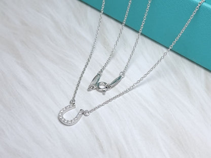 [Lumi Jewelry]U PEDANT DIAMOND NECKLACE