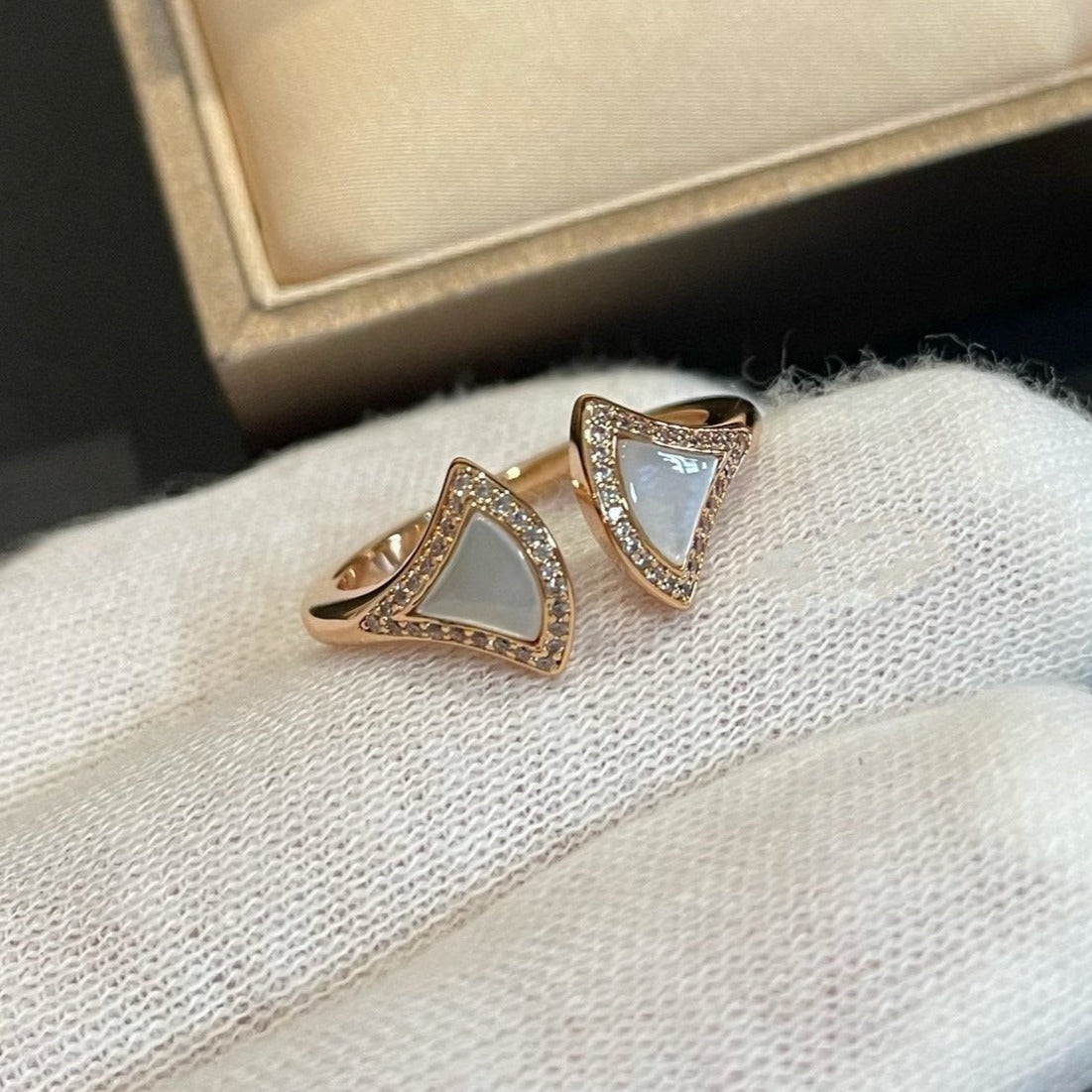 [Lumi Jewels]DREAM MOP DIAMOND OPEN RING
