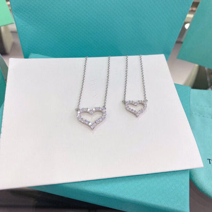 [Lumi Jewelry]HEART-SHAPED DIAMOND NECKLACE