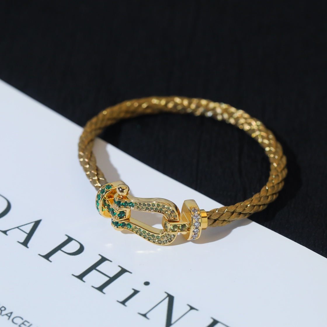 [Lumi Jewels]FORCE 10 GOLD GREEN DIAMOND PAVED