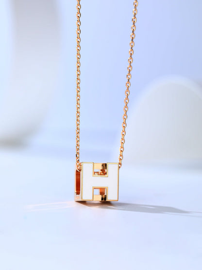 [Lumi Jewels]H CAGE PINK GOLD NECKLACE