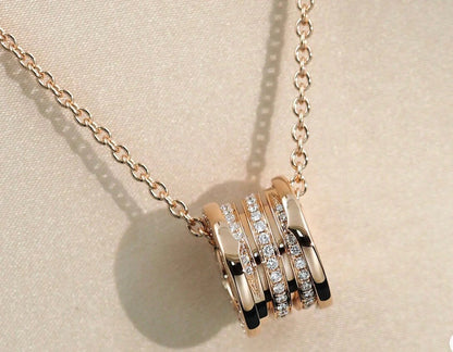 [Lumi Jewels]ZERO 1 PINK GOLD DIAMOND NECKLACE