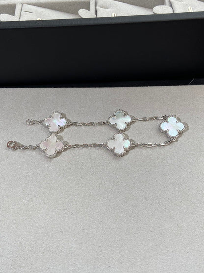 [Lumi Jewels]CLOVER SILVER MOP 5 MOTIF BRACELET