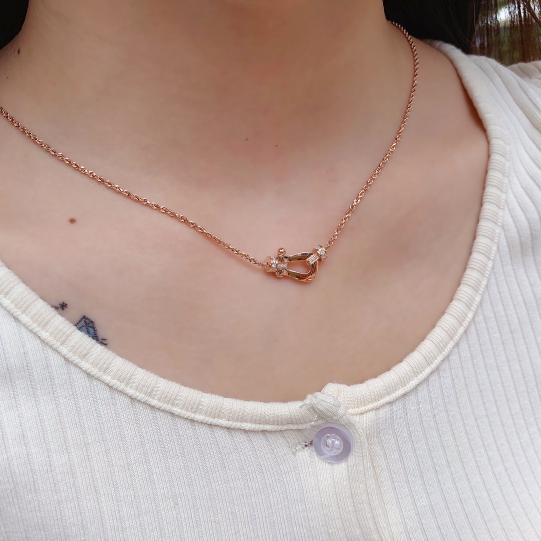 [Lumi Jewels]FORCE 10 PINK GOLD DIAMOND NECKLACE