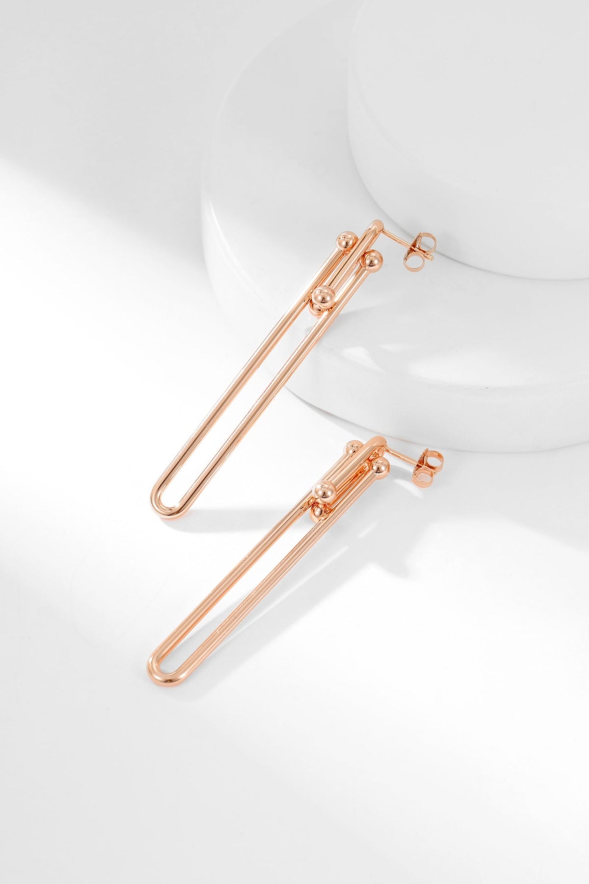 [Lumi Jewelry]HARDWEAR LONG DROP EARRINGS
