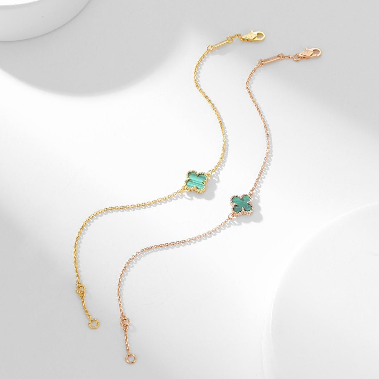 [Lumi Jewels]BRACELET CLOVER MALACHITE 1 MOTIF