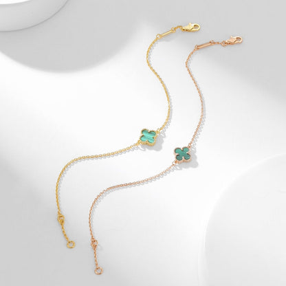 [Lumi Jewels]BRACELET CLOVER MALACHITE 1 MOTIF