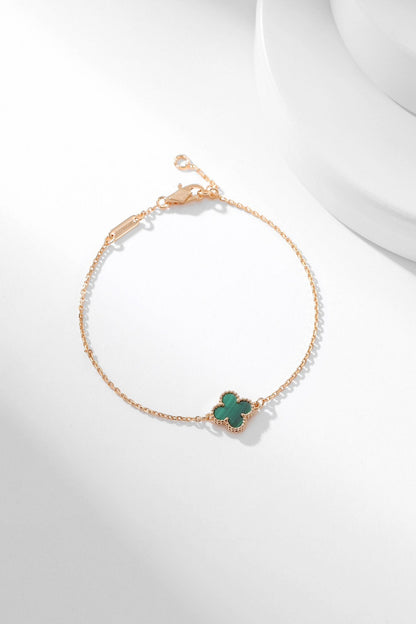 [Lumi Jewels]BRACELET CLOVER MALACHITE 1 MOTIF