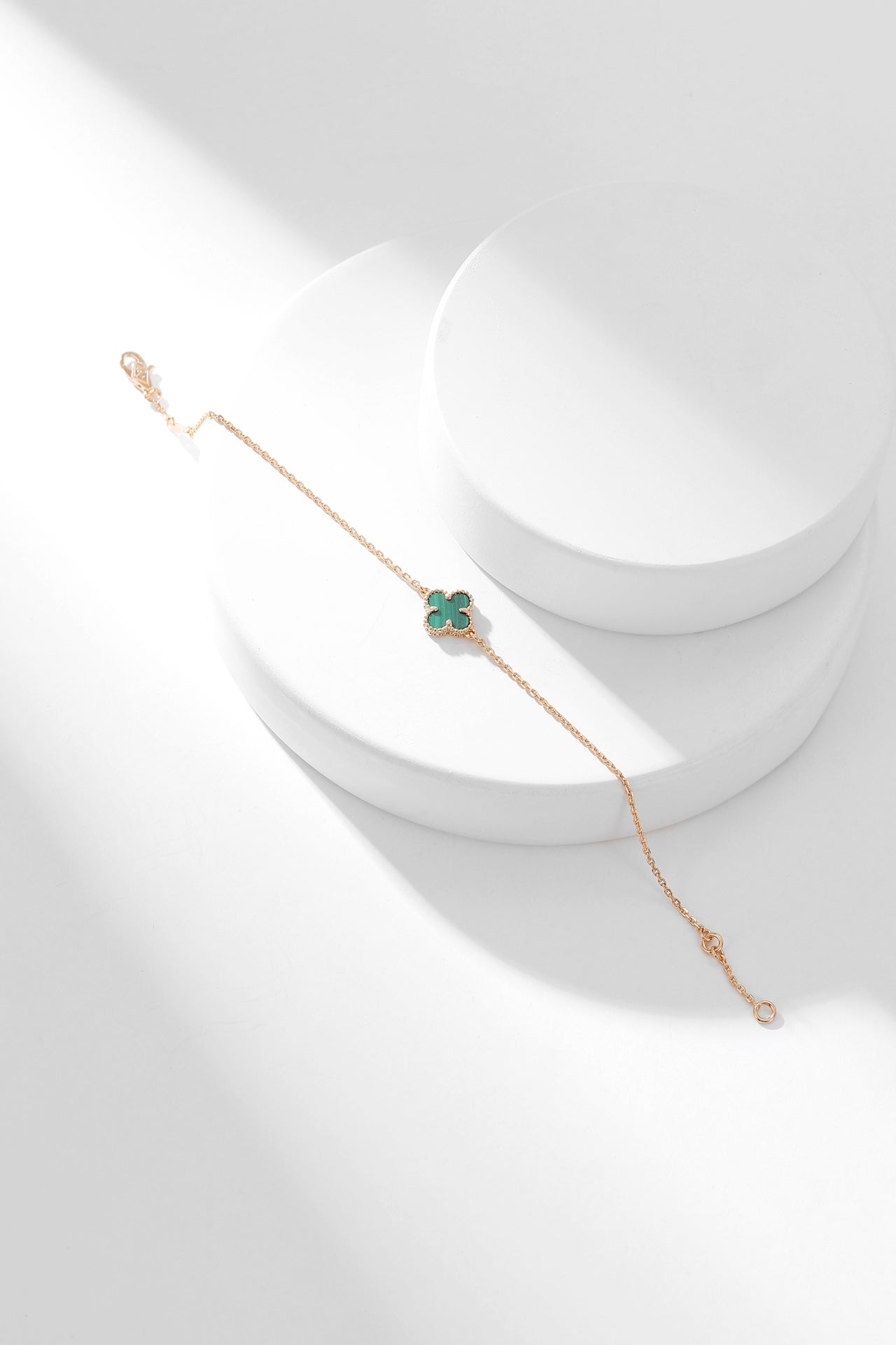[Lumi Jewels]BRACELET CLOVER MALACHITE 1 MOTIF