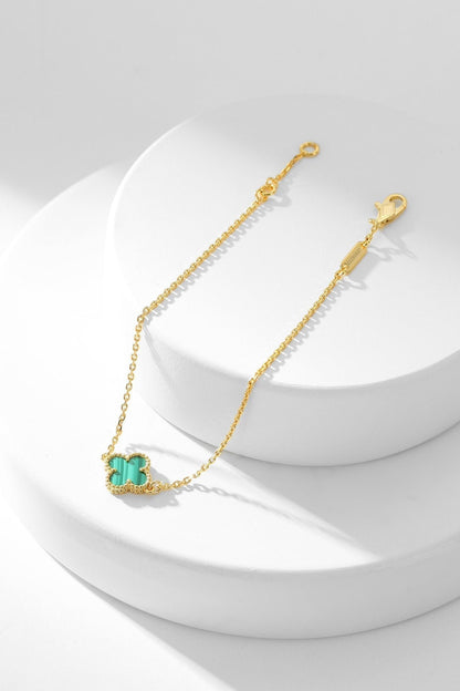 [Lumi Jewels]BRACELET CLOVER MALACHITE 1 MOTIF
