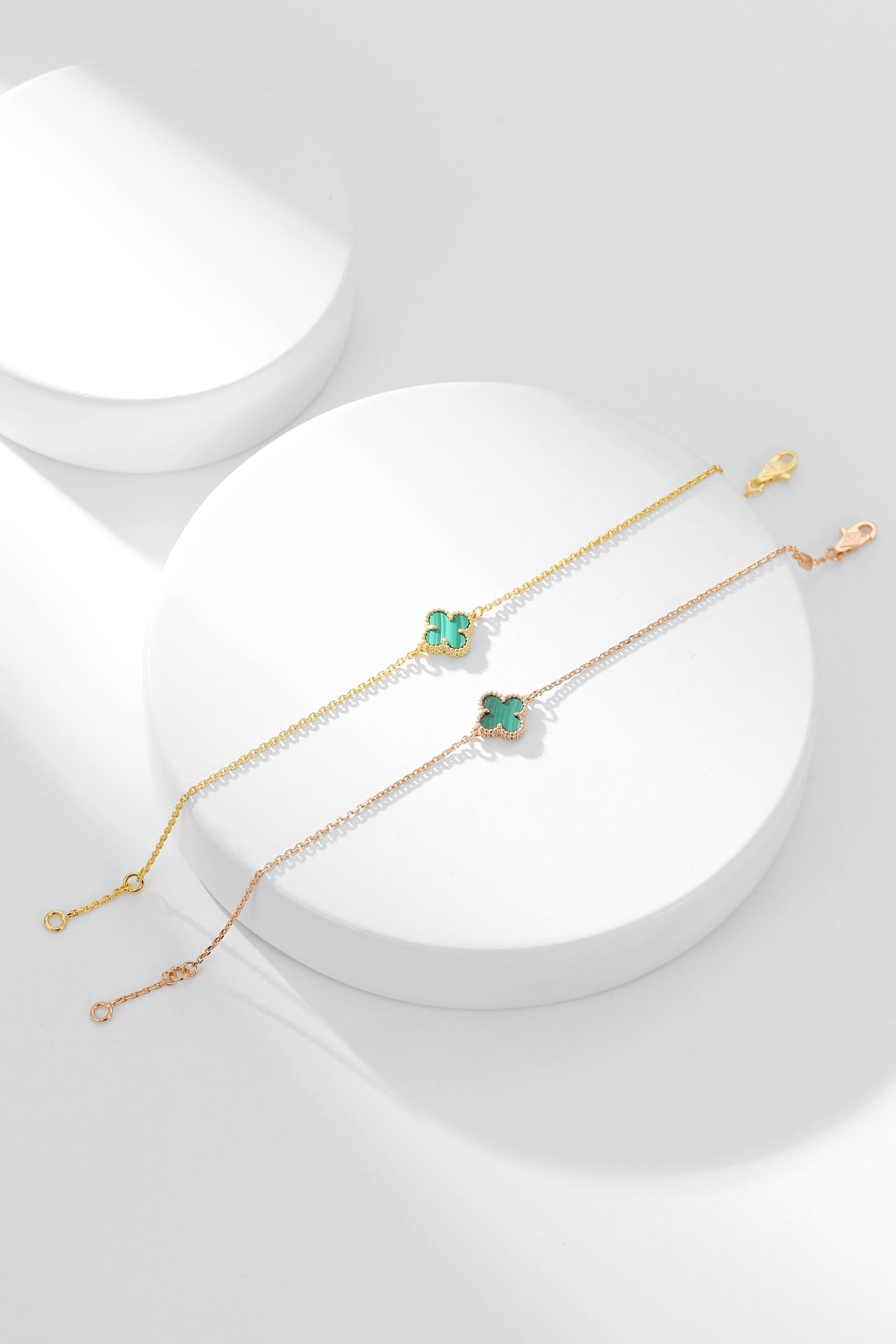 [Lumi Jewels]BRACELET CLOVER MALACHITE 1 MOTIF
