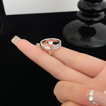 [Lumi Jewelry]T WIDE DIAMOND RING