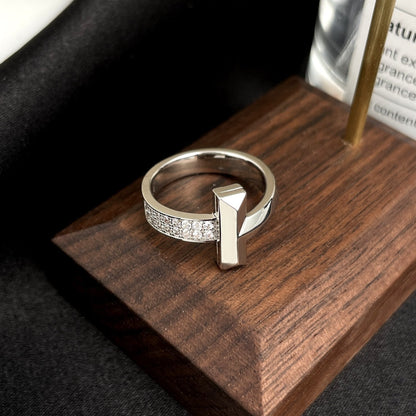[Lumi Jewelry]T WIDE DIAMOND RING