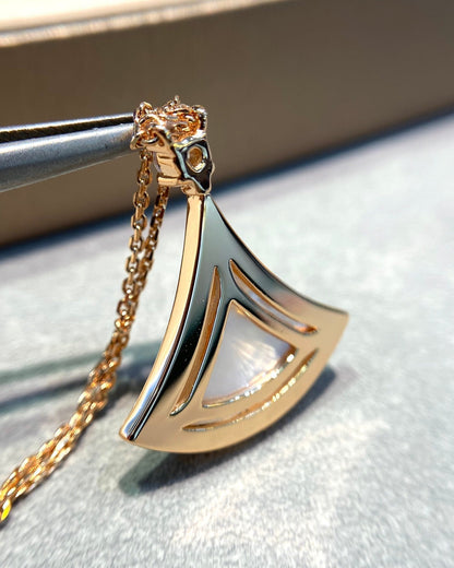 [Lumi Jewels]DREAM MOP DIAMOND PAVED PINK GOLD NECKLACE