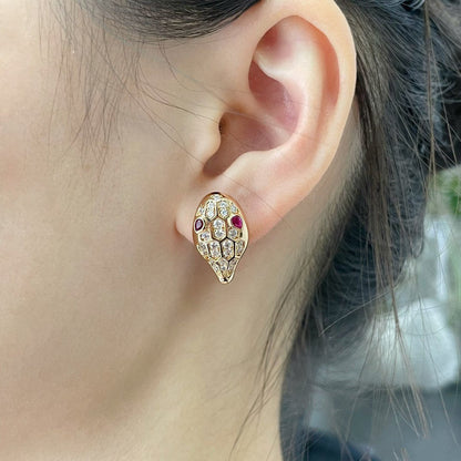 [Lumi Jewels]SERPENT DIAMOND STUD EARRINGS