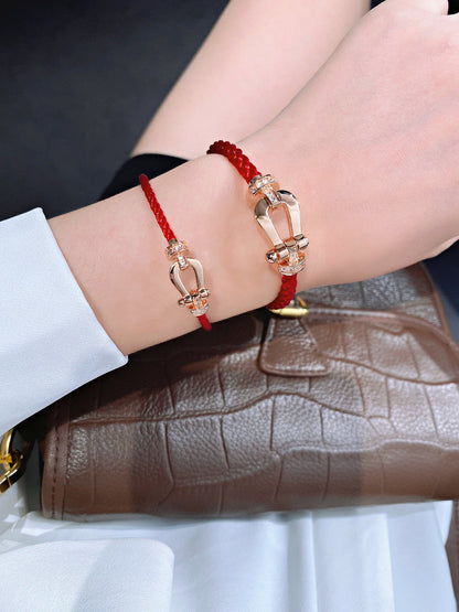 [Lumi Jewels]FORCE 10 HALF DIAMOND PINK GOLD RED CORDERI LARGE AND MEDIUM MODEL