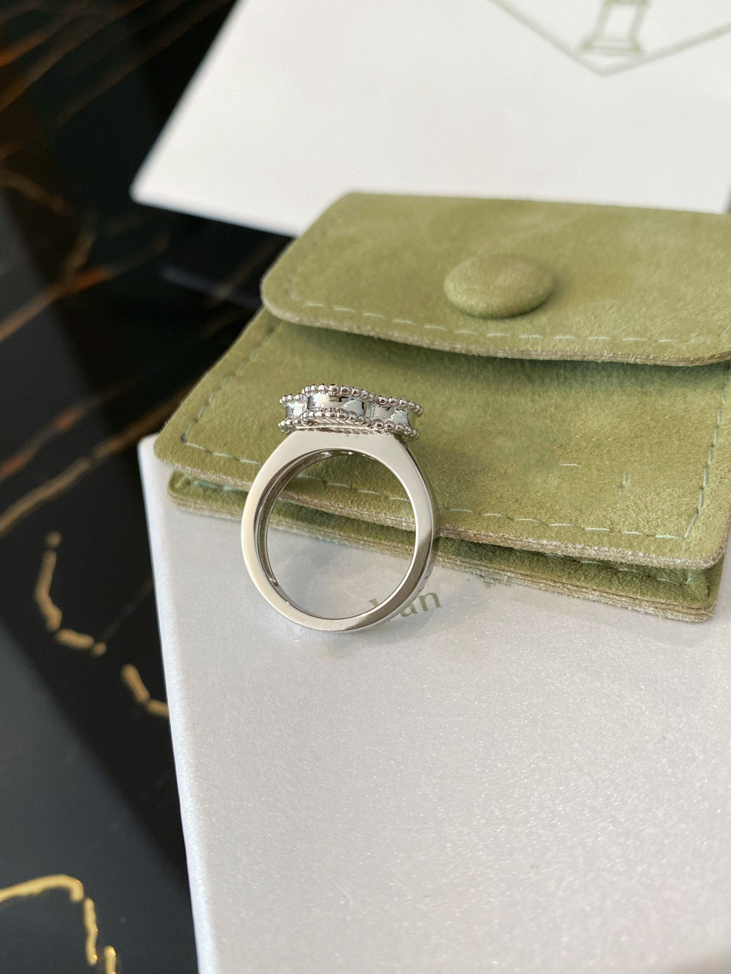 [Lumi Jewels]CLOVER SILVER RING