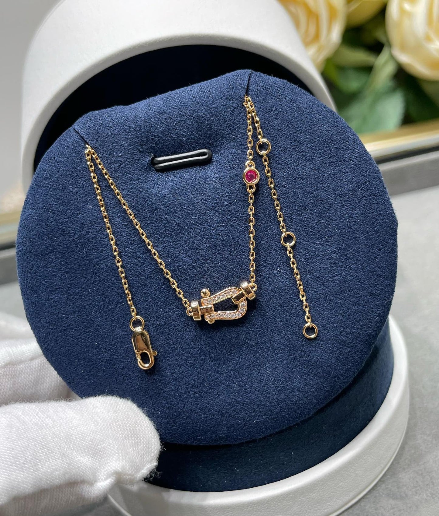 [Lumi Jewels]FORCE 10 DIAMOND PINK GOLD NECKLACE