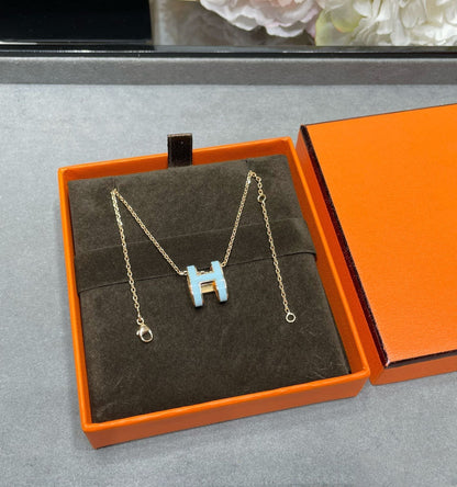 [Lumi Jewels]COLLIER POP H BLEU CIEL