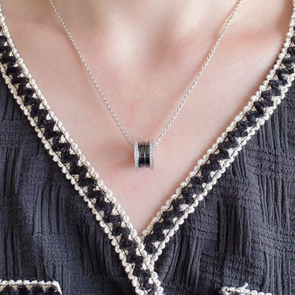 [Lumi Jewels]COLLIER EN CÉRAMIQUE ET DIAMANT ZÉRO 1