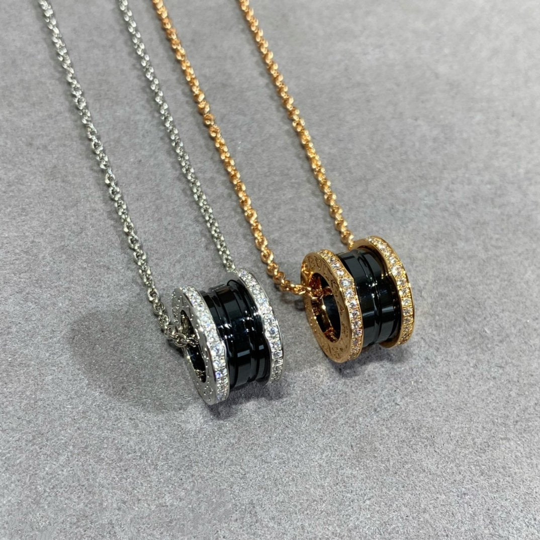 [Lumi Jewels]COLLIER EN CÉRAMIQUE ET DIAMANT ZÉRO 1