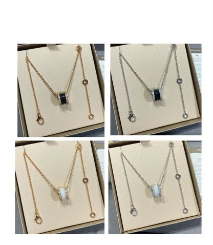 [Lumi Jewels]COLLIER EN CÉRAMIQUE ET DIAMANT ZÉRO 1