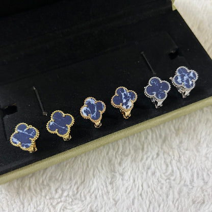 [Lumi Bijoux] BOUCLES D'OREILLES PENDANTS MOYENS TRÈFLE PIETERSITE