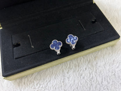 [Lumi Bijoux] BOUCLES D'OREILLES PENDANTS MOYENS TRÈFLE PIETERSITE