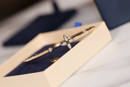 [Lumi Jewels]BRACELET OUVERT IDYLLE OR PAVÉ DE DIAMANTS