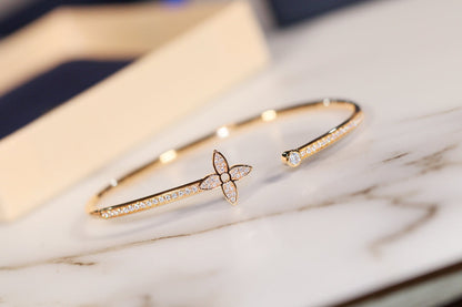 [Lumi Jewels]BRACELET OUVERT IDYLLE OR PAVÉ DE DIAMANTS