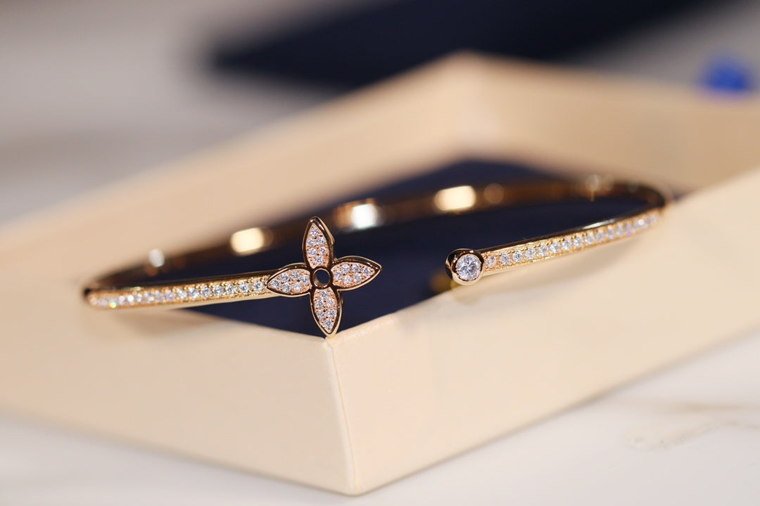 [Lumi Jewels]BRACELET OUVERT IDYLLE OR PAVÉ DE DIAMANTS