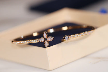 [Lumi Jewels]BRACELET OUVERT IDYLLE OR PAVÉ DE DIAMANTS