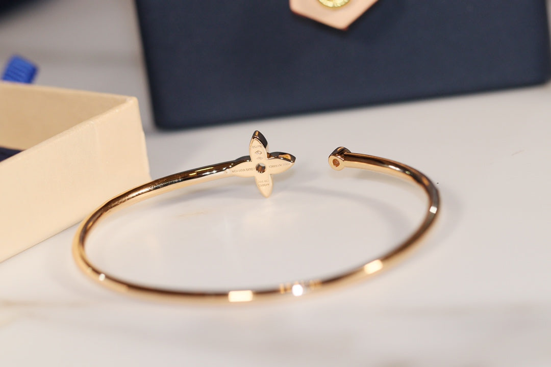 [Lumi Jewels]BRACELET OUVERT IDYLLE OR PAVÉ DE DIAMANTS