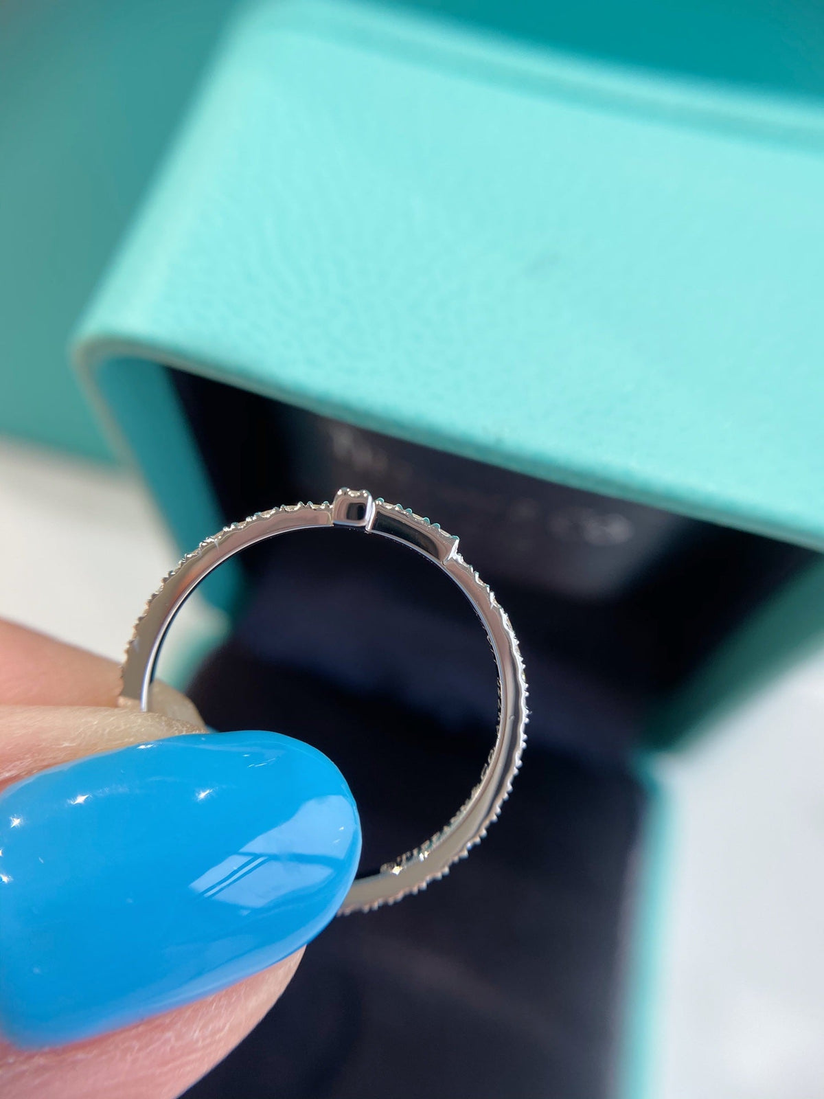 [Lumi Jewelry]T SMALL RING DIAMOND SILVER
