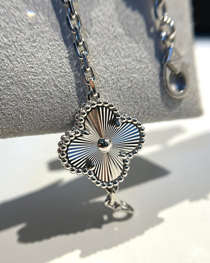 [Lumi Jewels]BRACELET TRÈFLE 5 MOTIFS ARGENT ET DIAMANTS