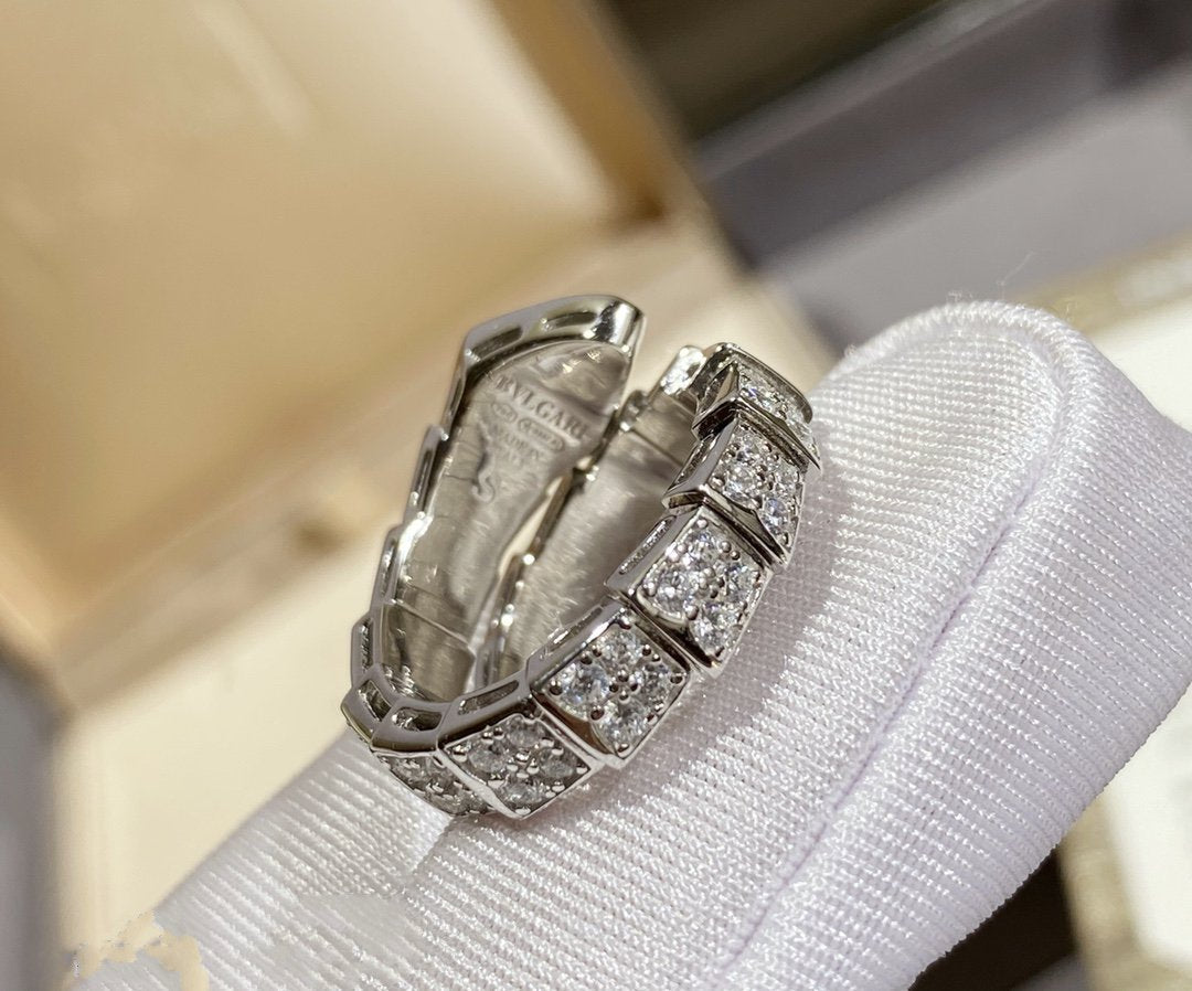 [Lumi Jewels]SERPENTI RING SILVER DIAMOND PAVED