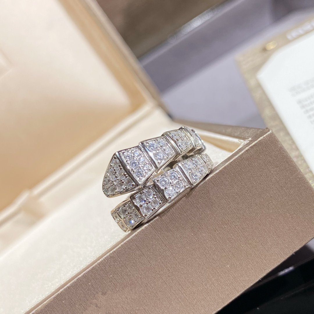 [Lumi Jewels]SERPENTI RING SILVER DIAMOND PAVED