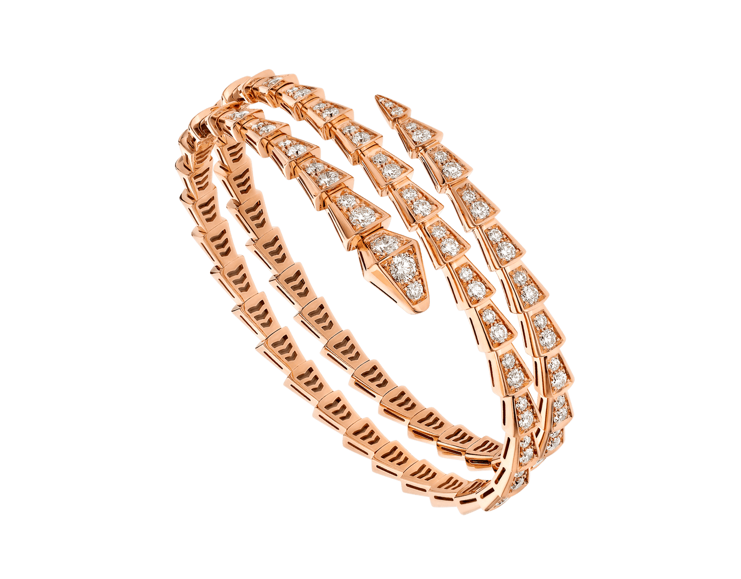 [Lumi Jewels]BRACELET SERPENTI OR ROSE DIAMANT DOUBLE RANG