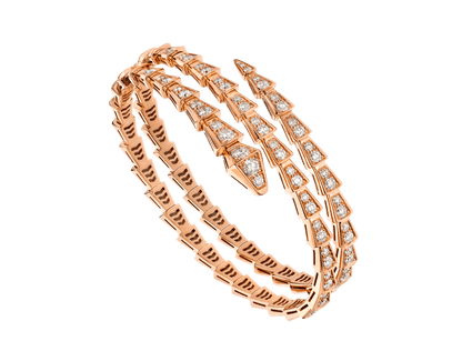 [Lumi Jewels]BRACELET SERPENTI OR ROSE DIAMANT DOUBLE RANG