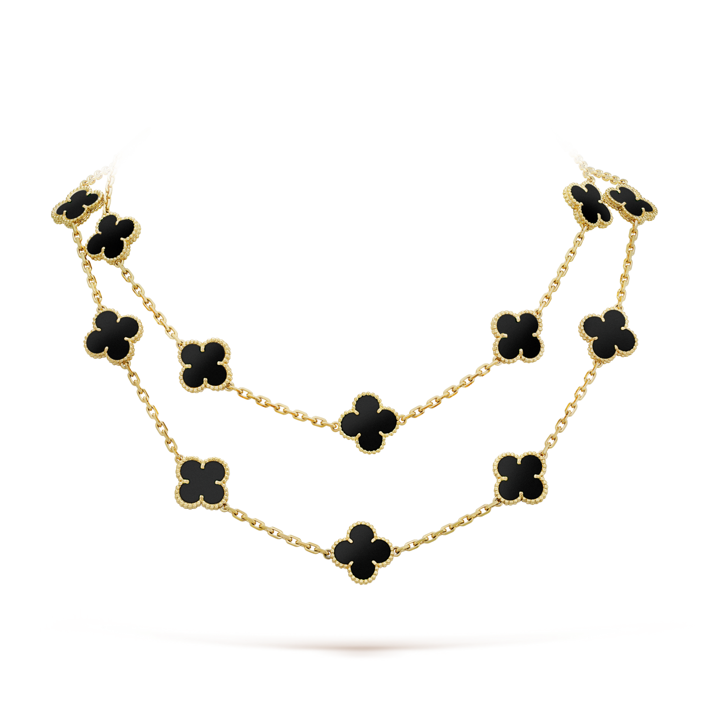 [Lumi Jewels]COLLIER TRÈFLE 20 MOTIFS ONYX
