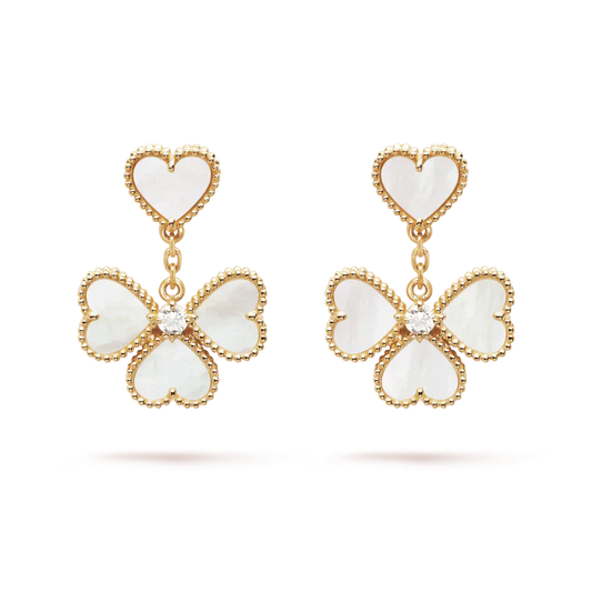 [Lumi Jewels]CLOVER SWEET WHITE MOP EARRINGS