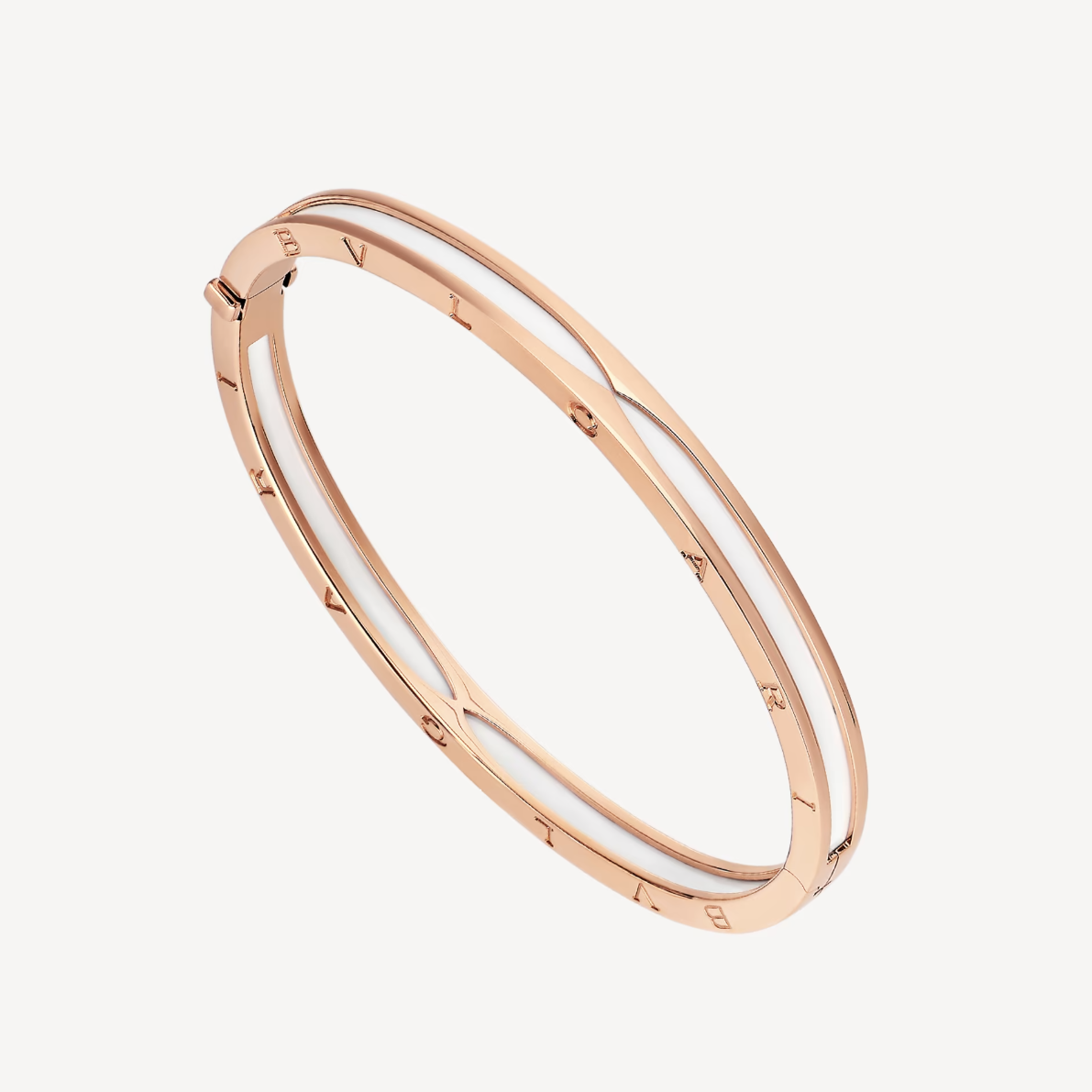 [Lumi Jewels]BRACELET ZERO 1 OR ROSE ET CÉRAMIQUE BLANCHE