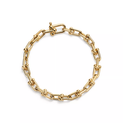 [Lumi Jewelry]HARDWEAR SMALL LINK 26 MOTIF GOLD BRACELET