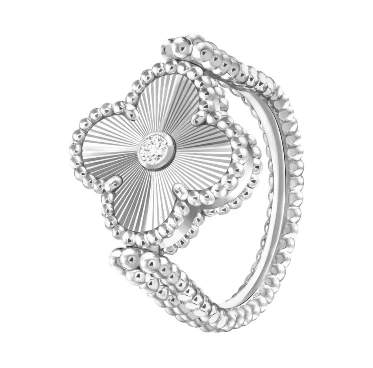 [Lumi Jewels]BAGUE RÉVERSIBLE TRÈFLE EN ARGENT