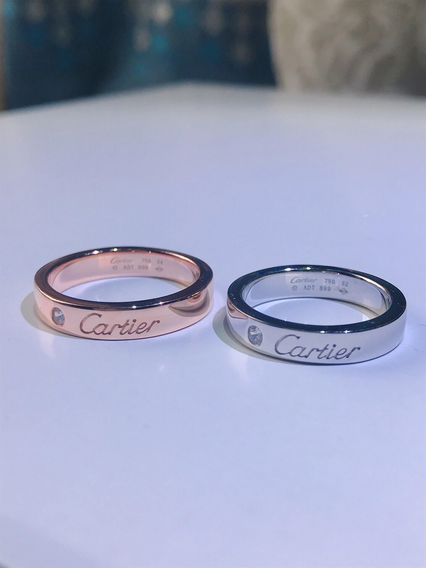 [Lumi Jewels]BAGUE PLATINE 1 DIAMANT