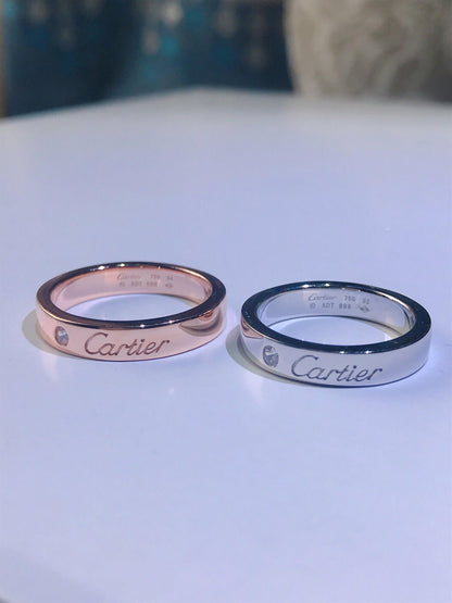 [Lumi Jewels]BAGUE PLATINE 1 DIAMANT